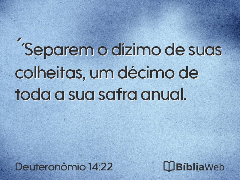 Deuteronômio 14:22 em imagem para compartilhar