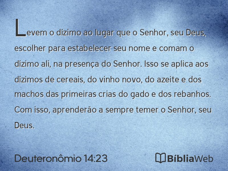 Deuteronômio 14:23 em imagem para compartilhar