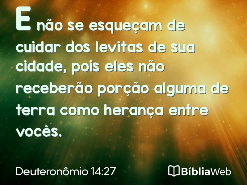 Deuteronômio 14:27 em imagem para compartilhar