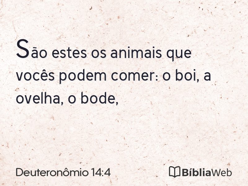 Deuteronômio 14:4 em imagem para compartilhar