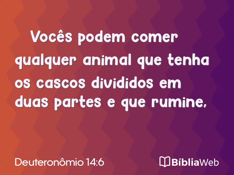 Deuteronômio 14:6 em imagem para compartilhar