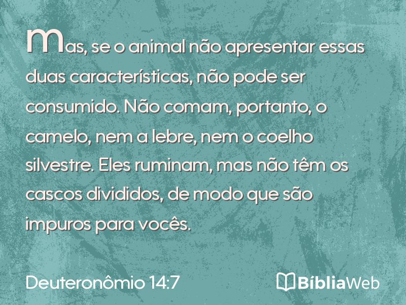 Deuteronômio 14:7 em imagem para compartilhar