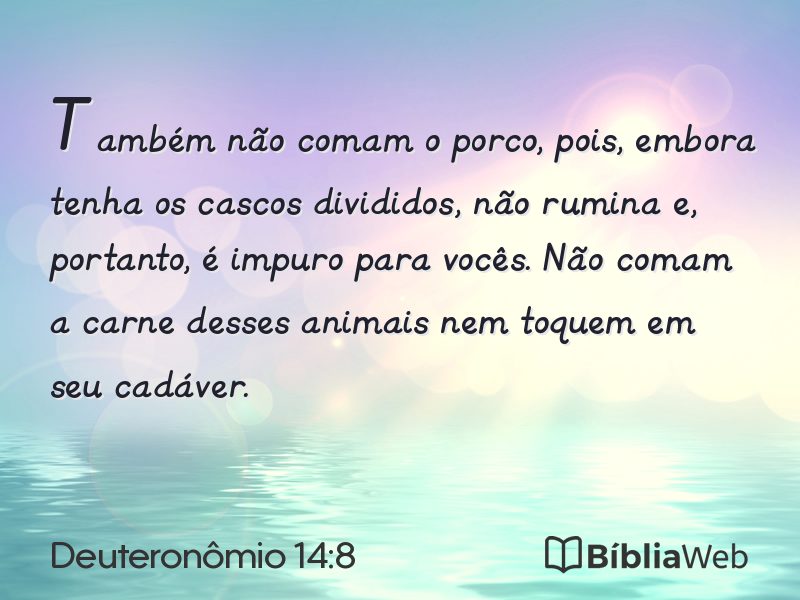 Deuteronômio 14:8 em imagem para compartilhar