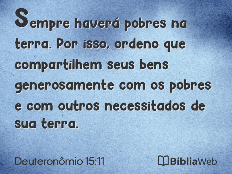 Deuteronômio 15:11 em imagem para compartilhar