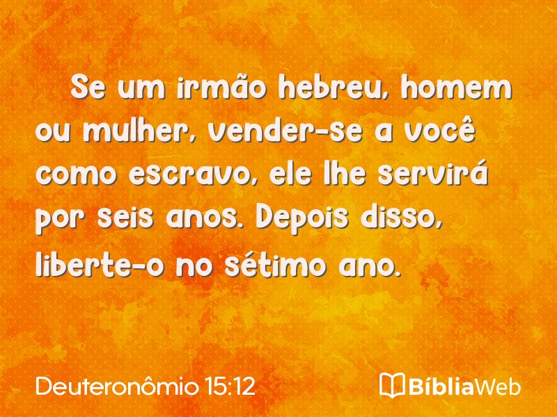 Deuteronômio 15:12 em imagem para compartilhar