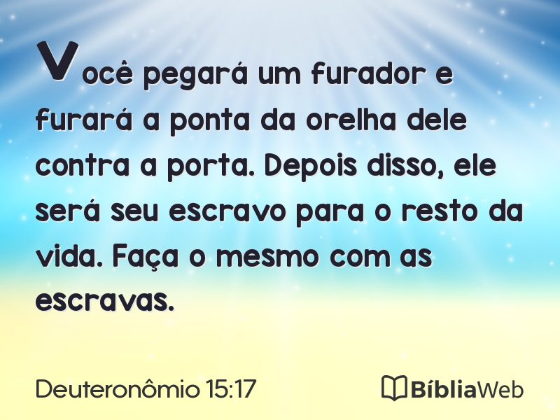 Deuteronômio 15:17 em imagem para compartilhar