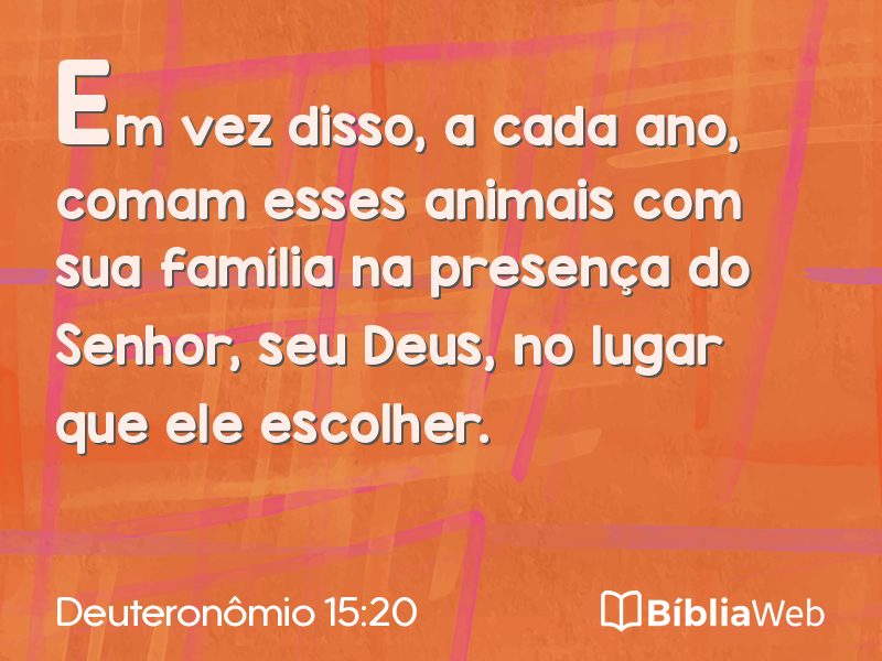 Deuteronômio 15:20 em imagem para compartilhar