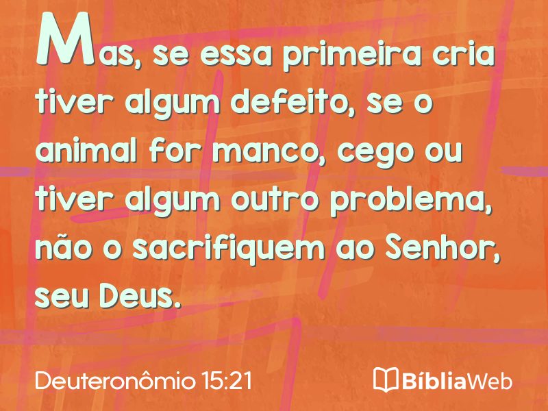 Deuteronômio 15:21 em imagem para compartilhar