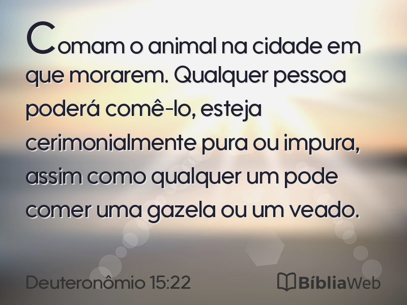 Deuteronômio 15:22 em imagem para compartilhar