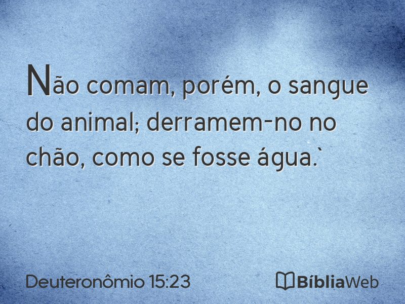Deuteronômio 15:23 em imagem para compartilhar