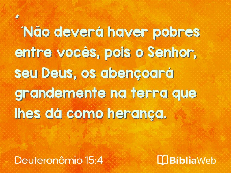 Deuteronômio 15:4 em imagem para compartilhar