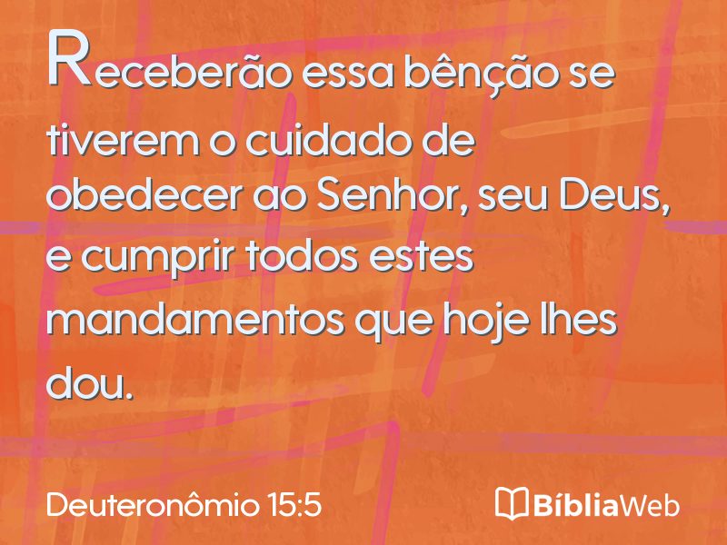 Deuteronômio 15:5 em imagem para compartilhar