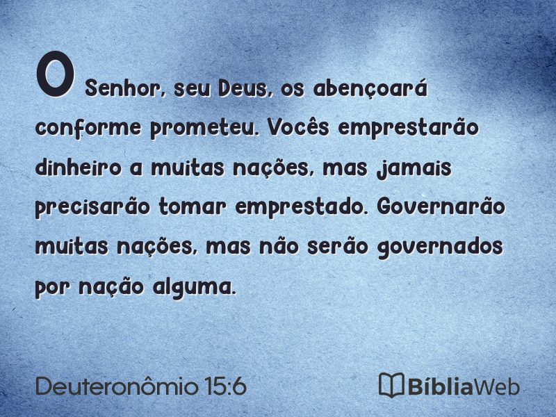 Deuteronômio 15:6 em imagem para compartilhar