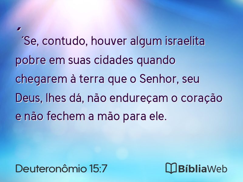 Deuteronômio 15:7 em imagem para compartilhar