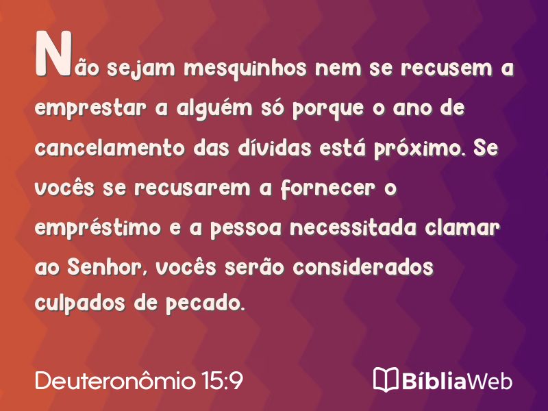 Deuteronômio 15:9 em imagem para compartilhar