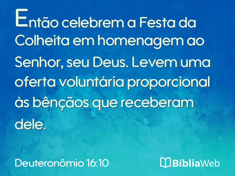 Deuteronômio 16:10 em imagem para compartilhar