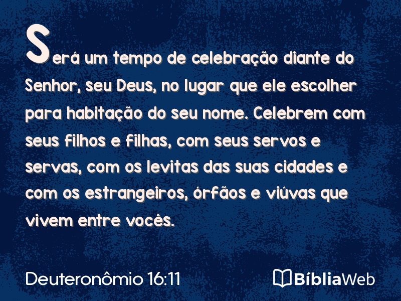 Deuteronômio 16:11 em imagem para compartilhar