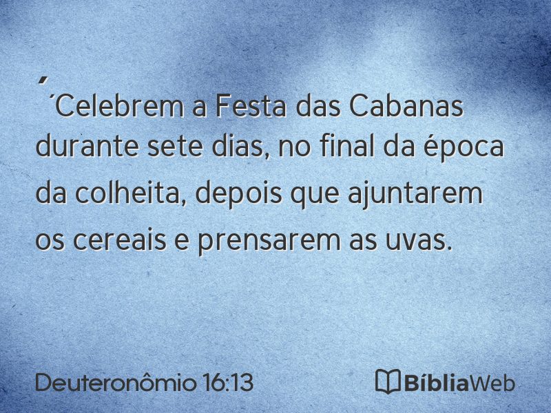 Deuteronômio 16:13 em imagem para compartilhar