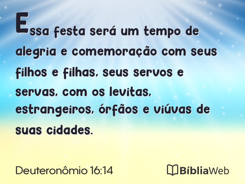 Deuteronômio 16:14 em imagem para compartilhar