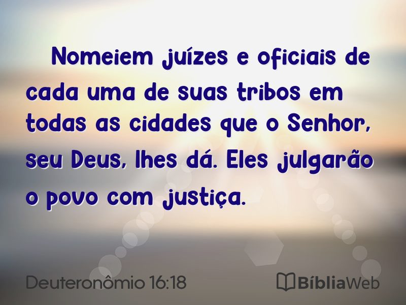 Deuteronômio 16:18 em imagem para compartilhar