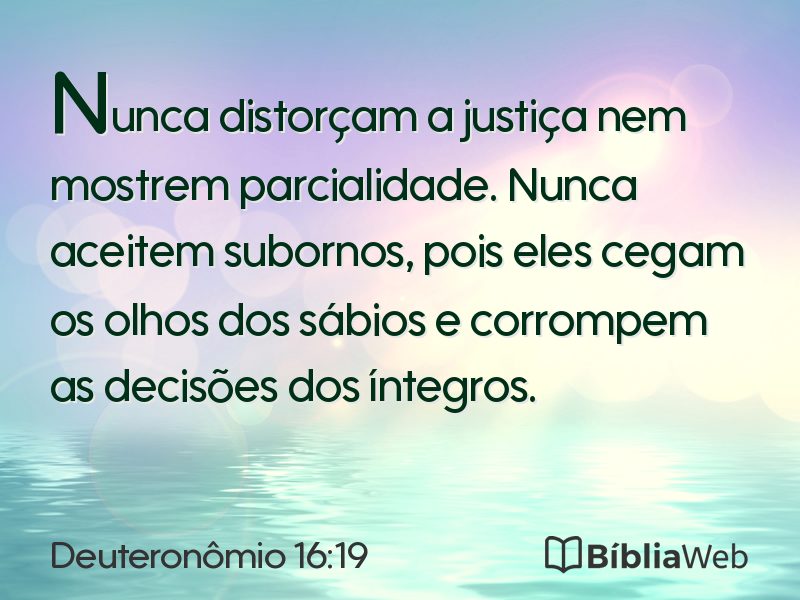 Deuteronômio 16:19 em imagem para compartilhar