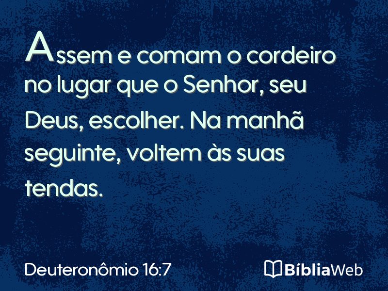 Deuteronômio 16:7 em imagem para compartilhar