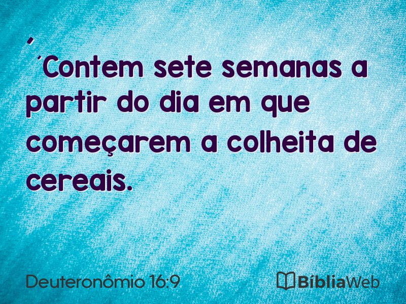 Deuteronômio 16:9 em imagem para compartilhar