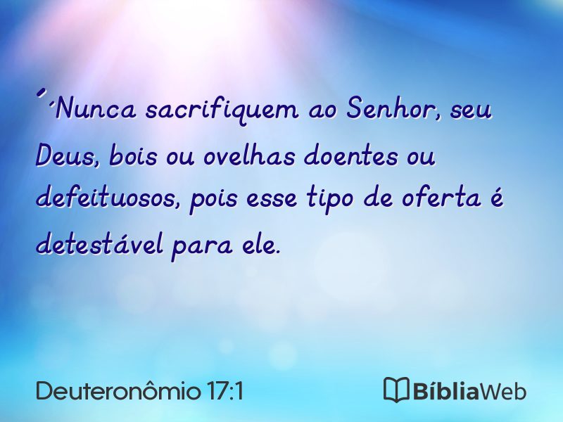 Deuteronômio 17:1 em imagem para compartilhar