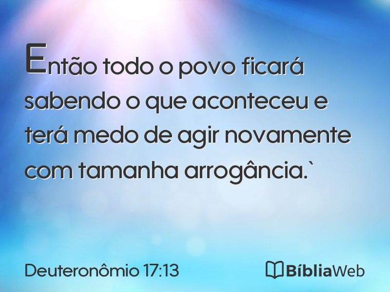 Deuteronômio 17:13 em imagem para compartilhar