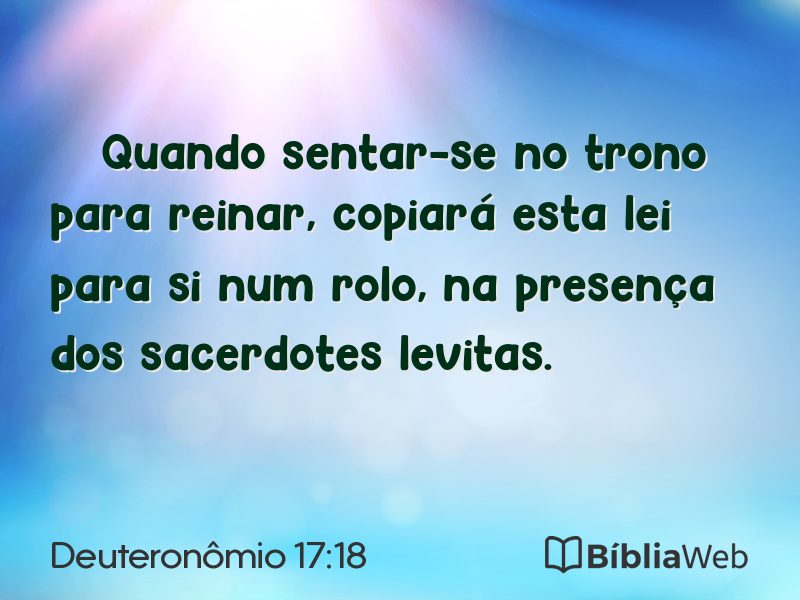 Deuteronômio 17:18 em imagem para compartilhar