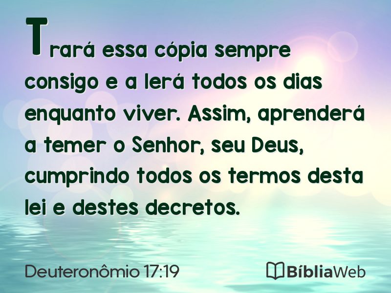 Deuteronômio 17:19 em imagem para compartilhar