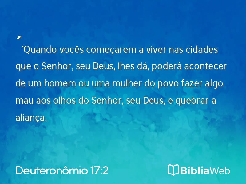 Deuteronômio 17:2 em imagem para compartilhar