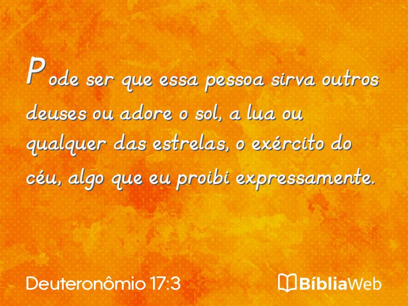 Deuteronômio 17:3 em imagem para compartilhar