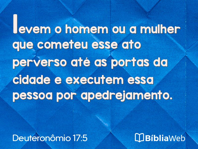 Deuteronômio 17:5 em imagem para compartilhar