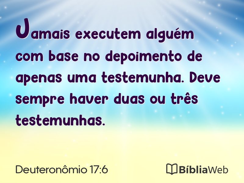 Deuteronômio 17:6 em imagem para compartilhar