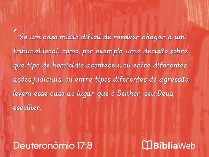 Deuteronômio 17:8 em imagem para compartilhar