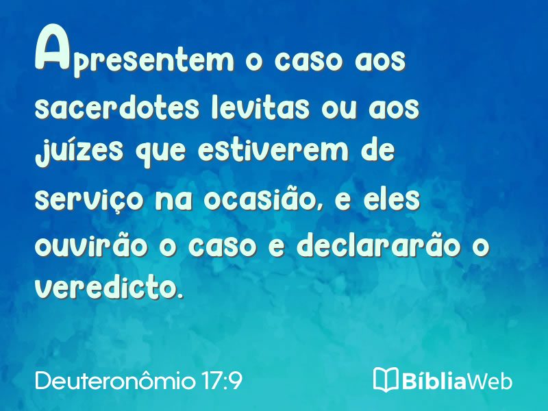 Deuteronômio 17:9 em imagem para compartilhar