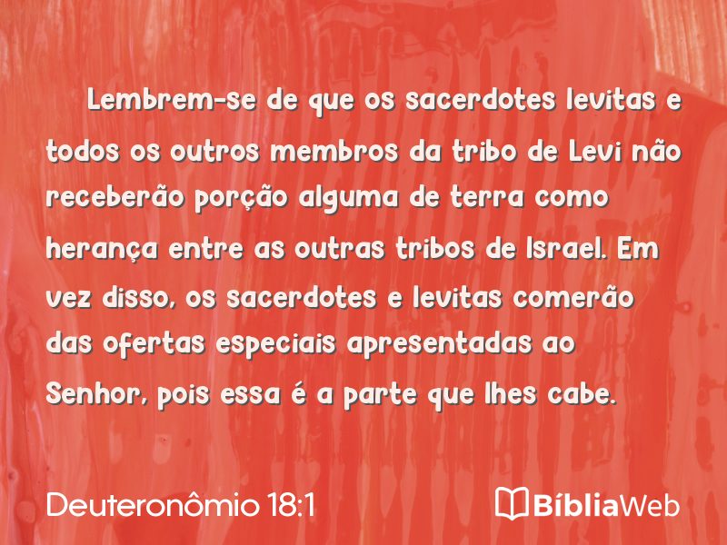 Deuteronômio 18:1 em imagem para compartilhar