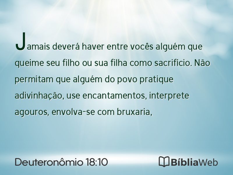 Deuteronômio 18:10 em imagem para compartilhar