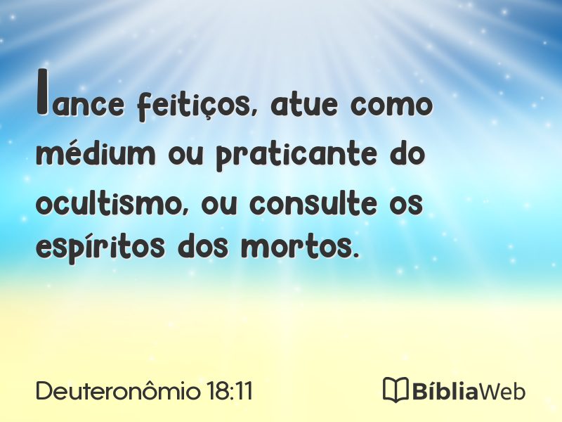 Deuteronômio 18:11 em imagem para compartilhar