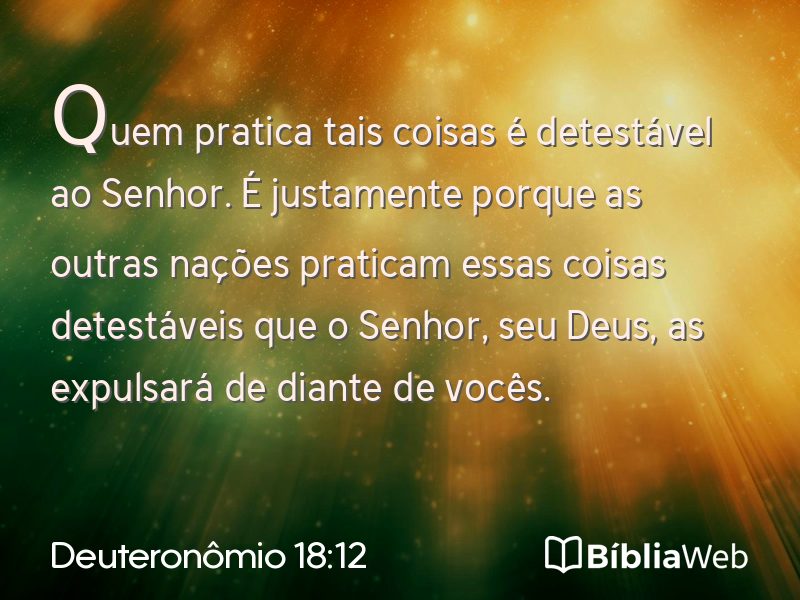 Deuteronômio 18:12 em imagem para compartilhar