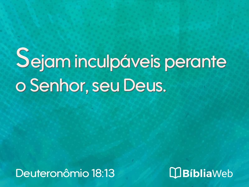 Deuteronômio 18:13 em imagem para compartilhar
