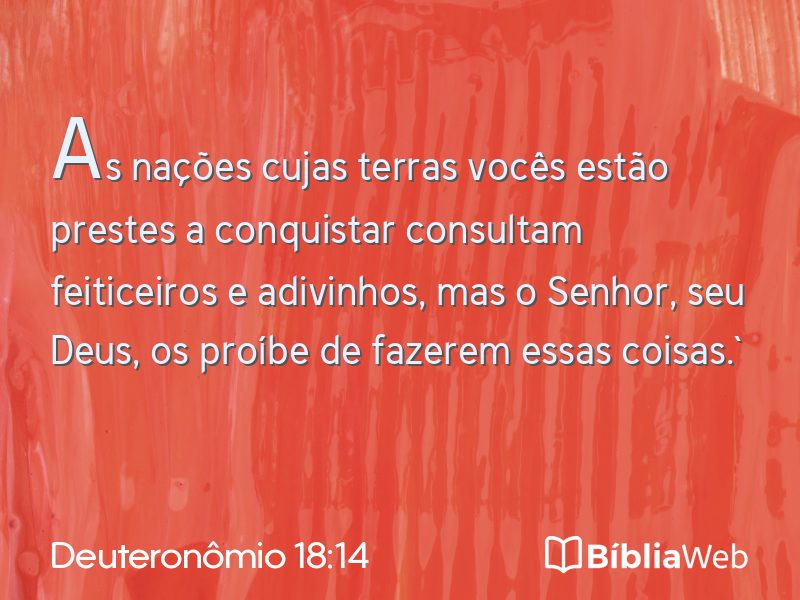 Deuteronômio 18:14 em imagem para compartilhar