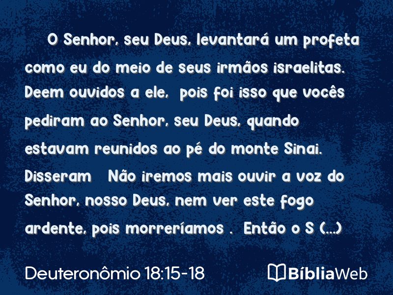 Deuteronômio 18:15-18 em imagem para compartilhar