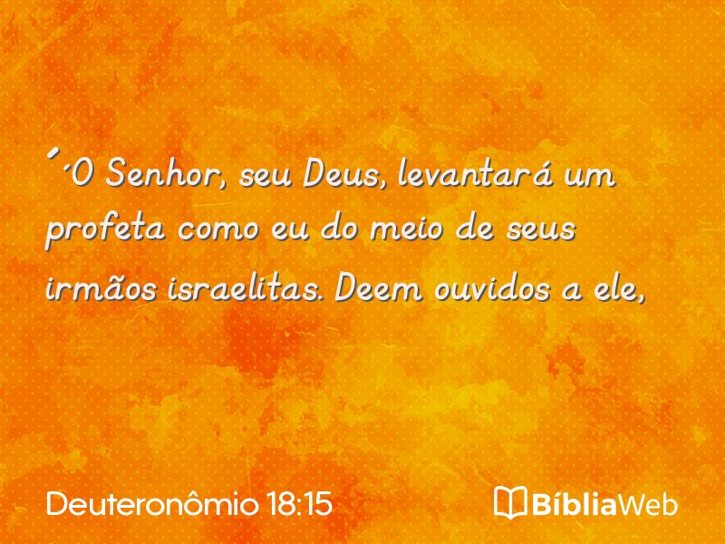 Deuteronômio 18:15 em imagem para compartilhar