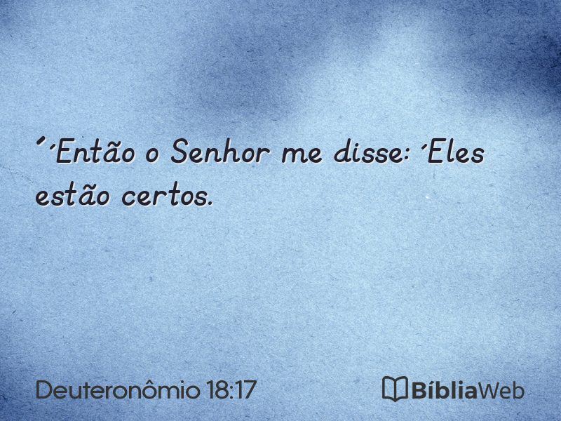 Deuteronômio 18:17 em imagem para compartilhar