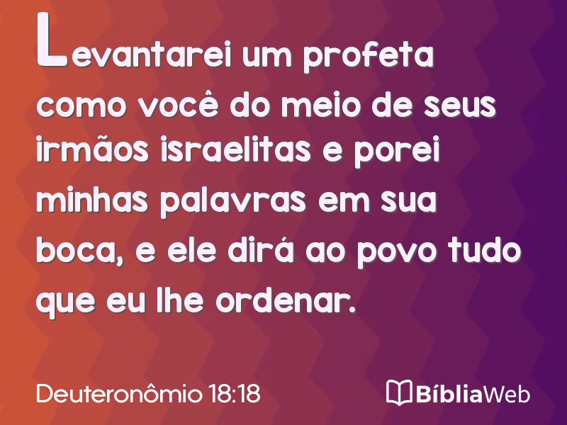 Deuteronômio 18:18 em imagem para compartilhar