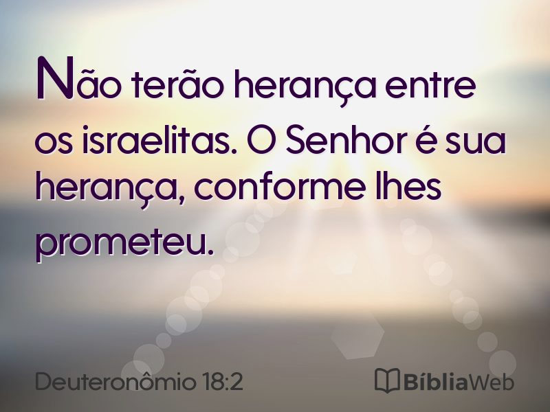 Deuteronômio 18:2 em imagem para compartilhar
