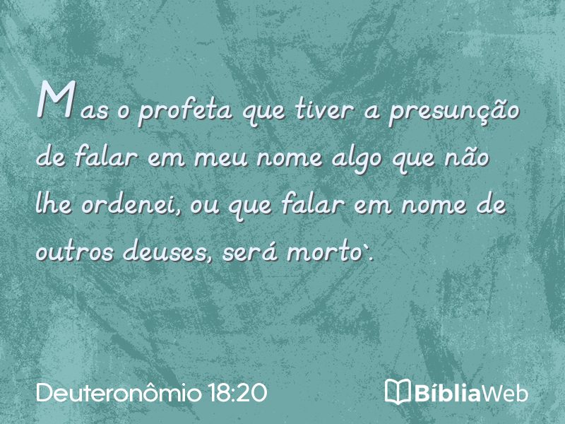 Deuteronômio 18:20 em imagem para compartilhar