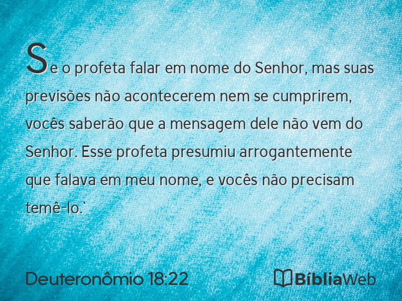 Deuteronômio 18:22 em imagem para compartilhar